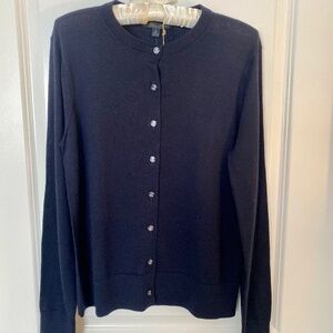 Brooks Brothers Navy Blue Cardigan, Size M